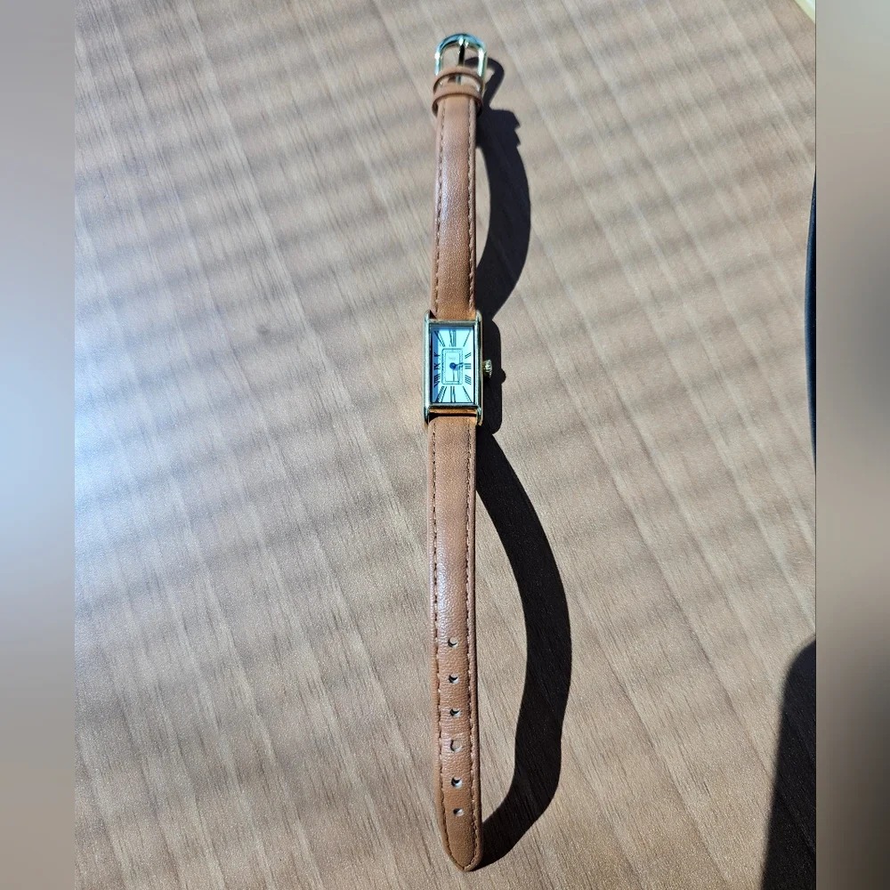 March Hare Kimsey Petite Brown Leather Strap Women's Watch - Picture 2 of 11